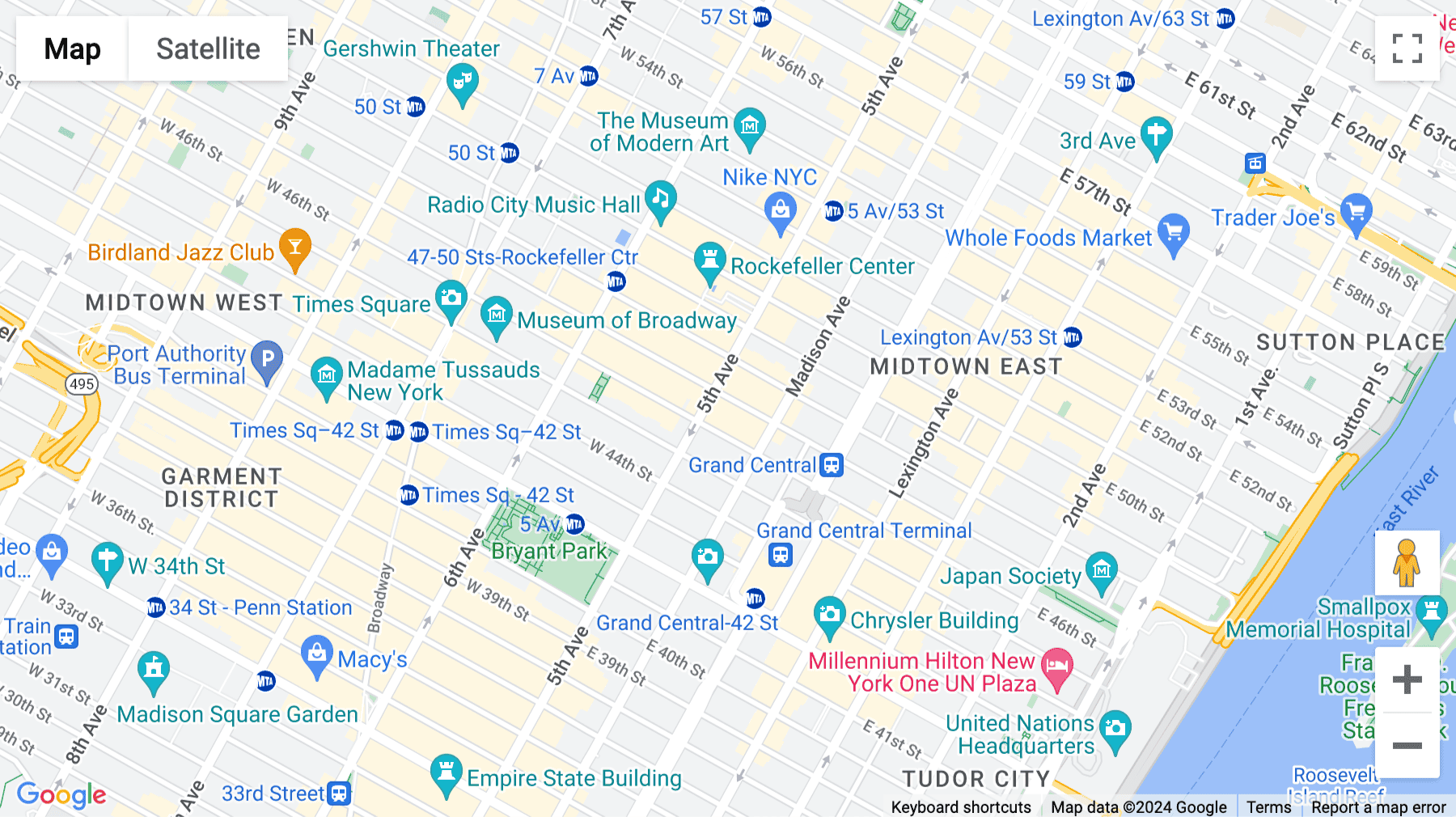 Click for interative map of 575 Fifth, 575 5th Avenue, New York City