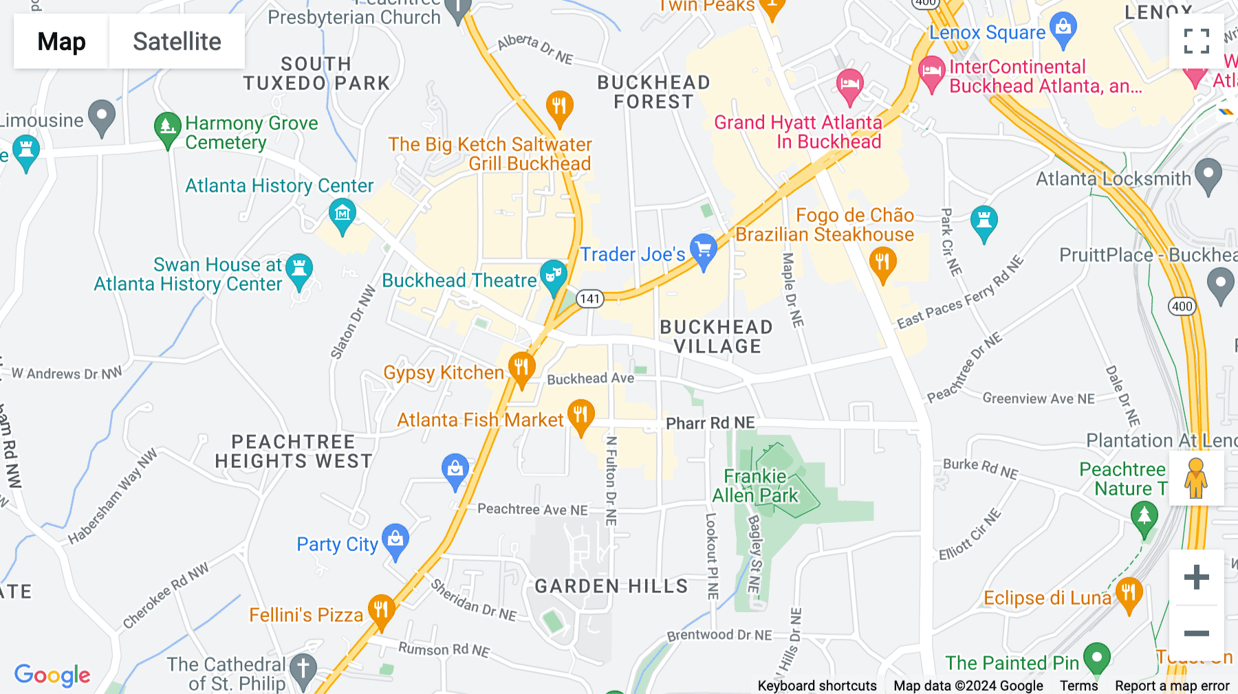 Click for interative map of Buckhead, 309 E Paces Ferry Road NE, Atlanta