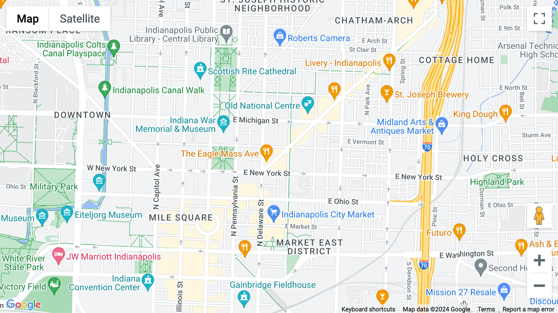 Click for interative map of 350 Massachusetts Avenue, Indianapolis