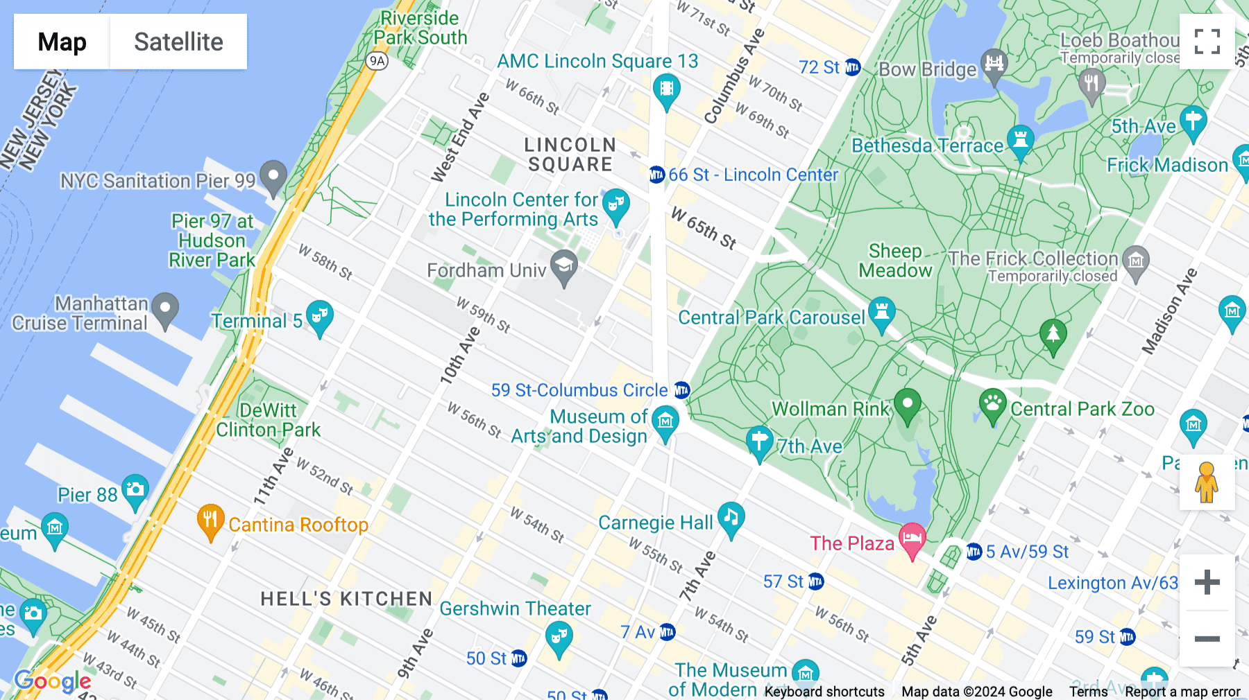 Click for interative map of 33 West 60th Street, 2nd Floor, New York City