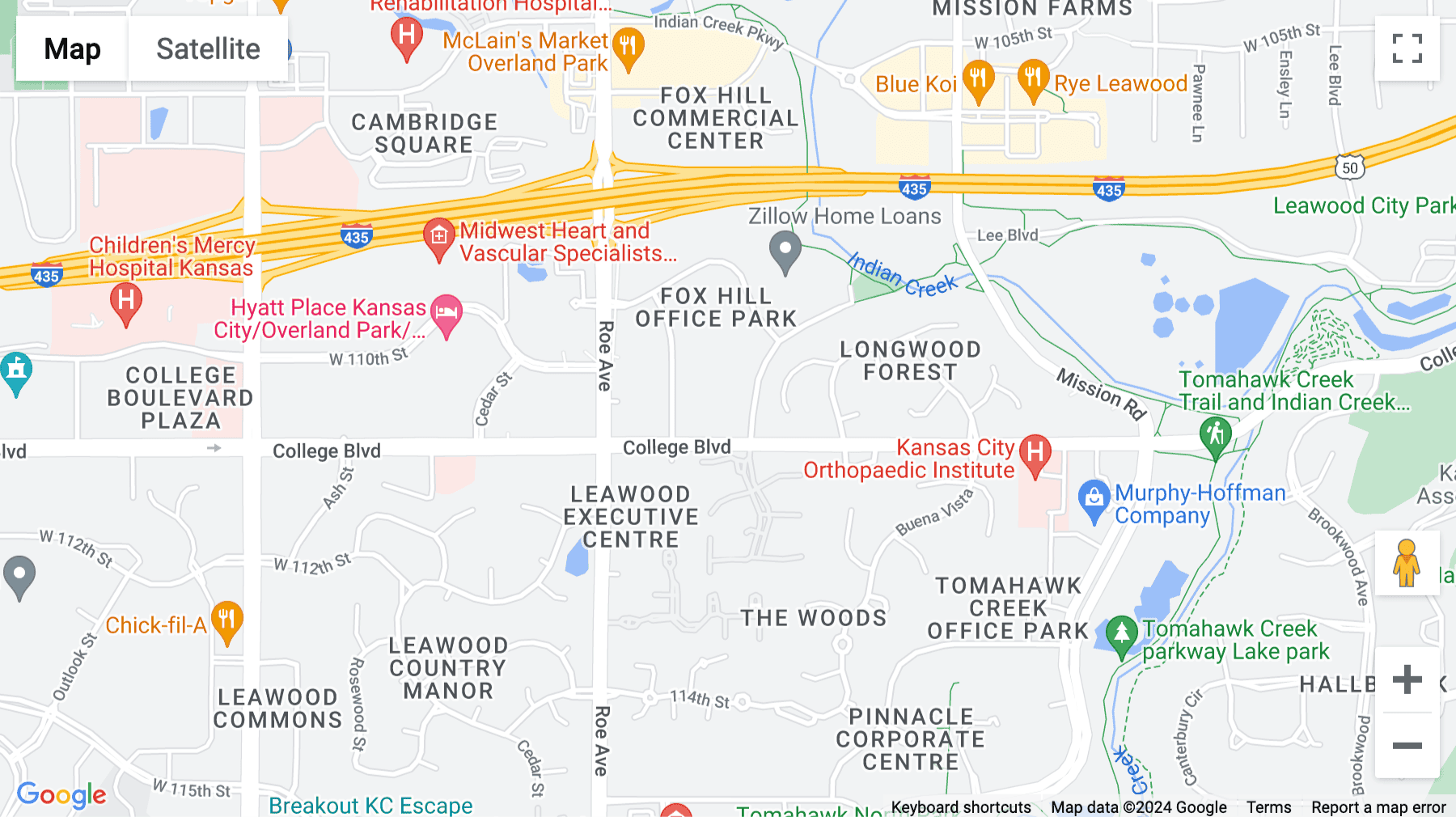 Click for interative map of 4400 College Blvd, Suite 200, Overland Park