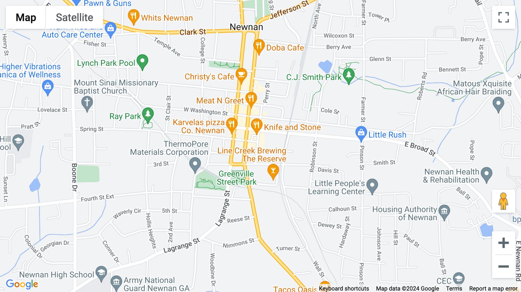 Click for interative map of 15 Perry Street, Newnan, GA, Newnan