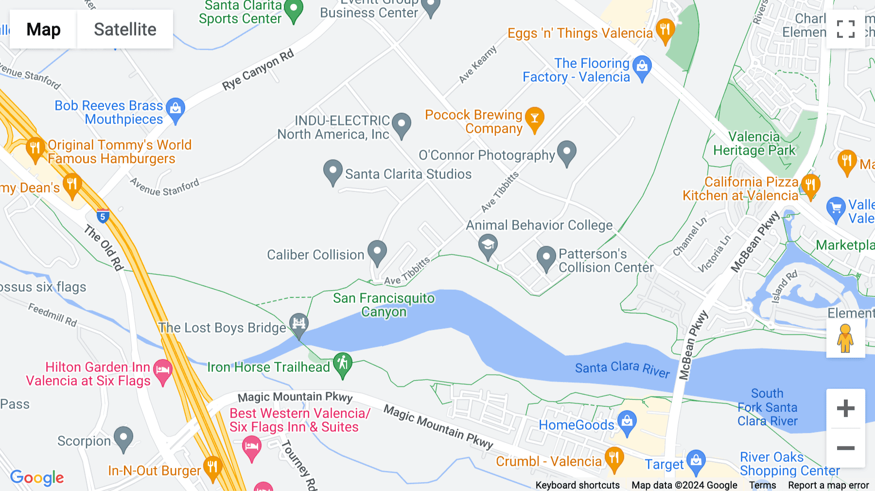 Click for interative map of 25201 Avenue Tibbitts, Santa Clarita