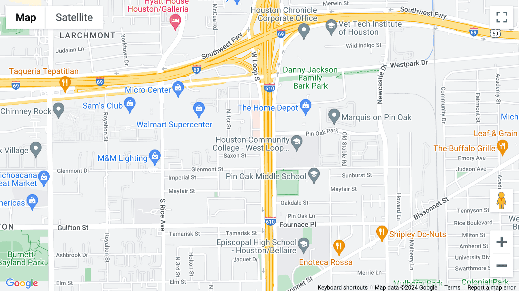 Click for interative map of 5555 West Loop South, Bellaire