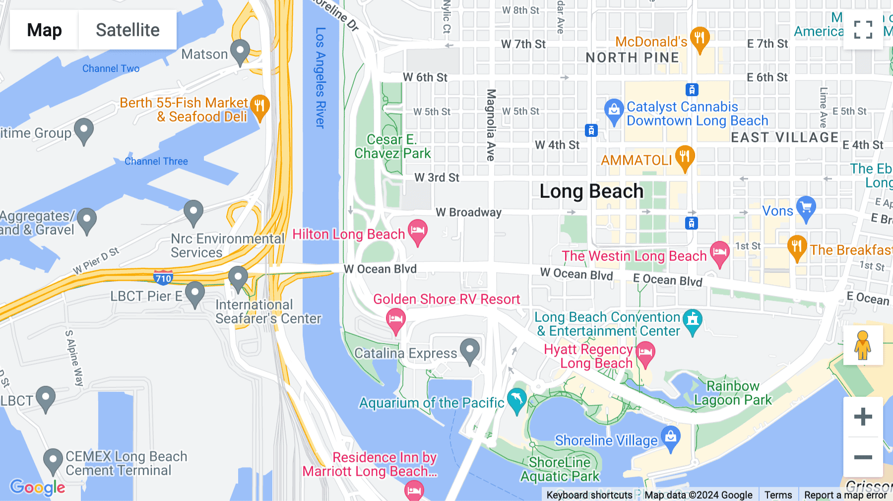 Click for interative map of One World Trade Centre, 8th Floor, Long Beach