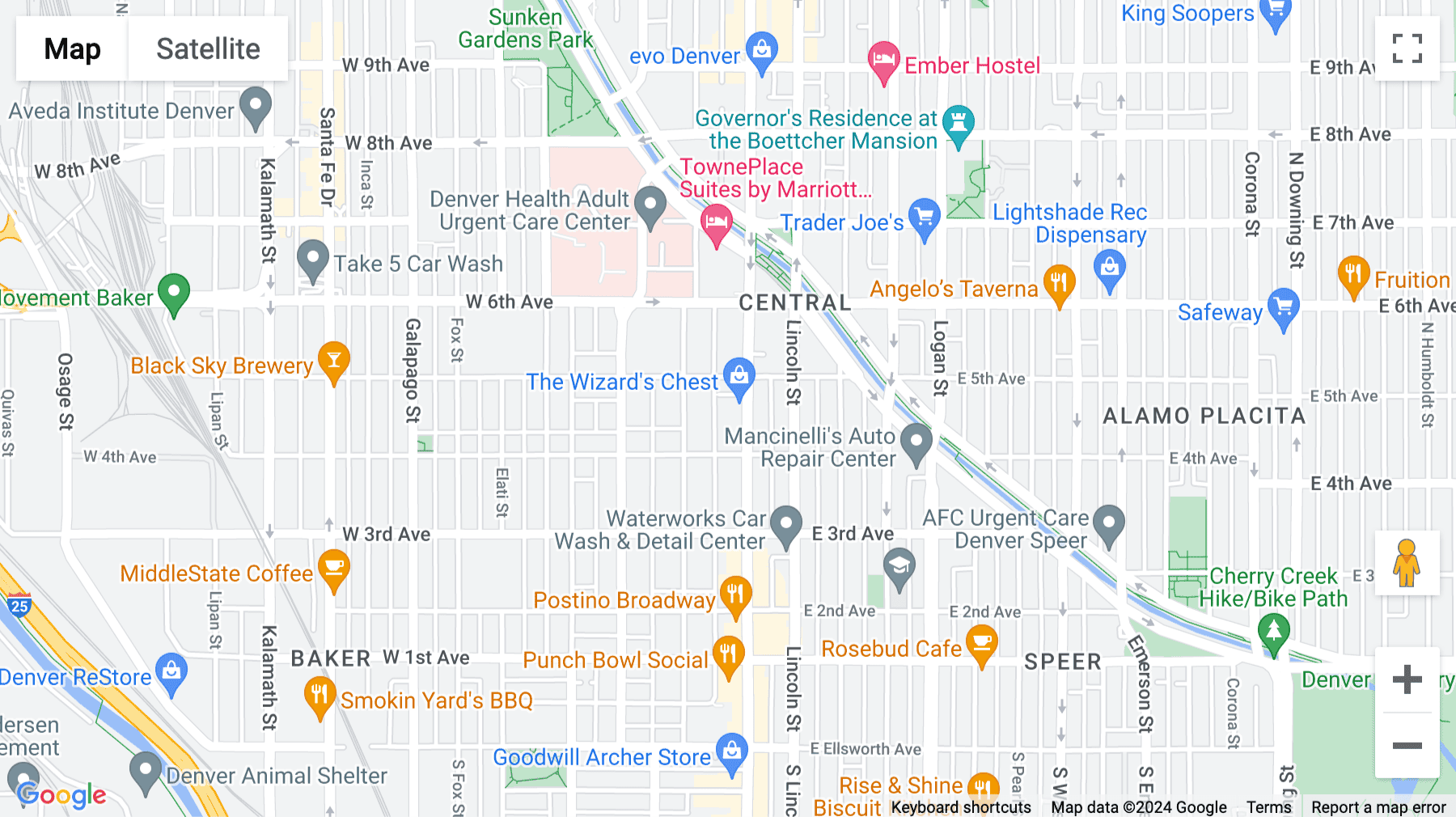Click for interative map of 445 N Broadway, Denver