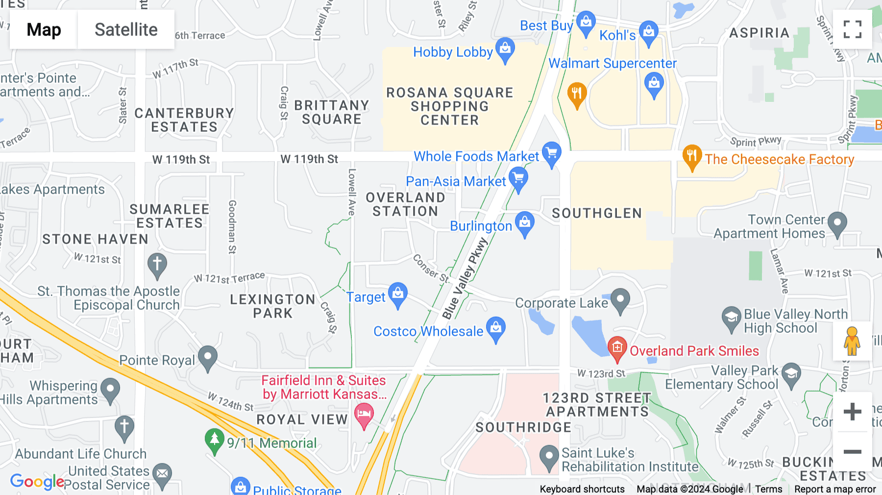 Click for interative map of 12022 Blue Valley Parkway, Overland Park