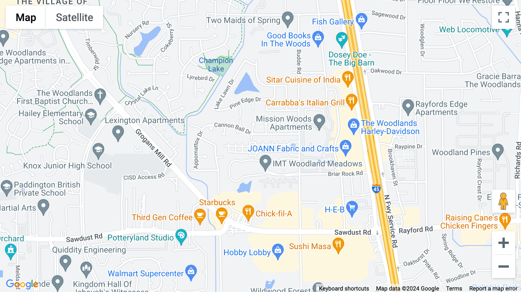 Click for interative map of 25511 Budde Rd, Suite 2802-A, Houston