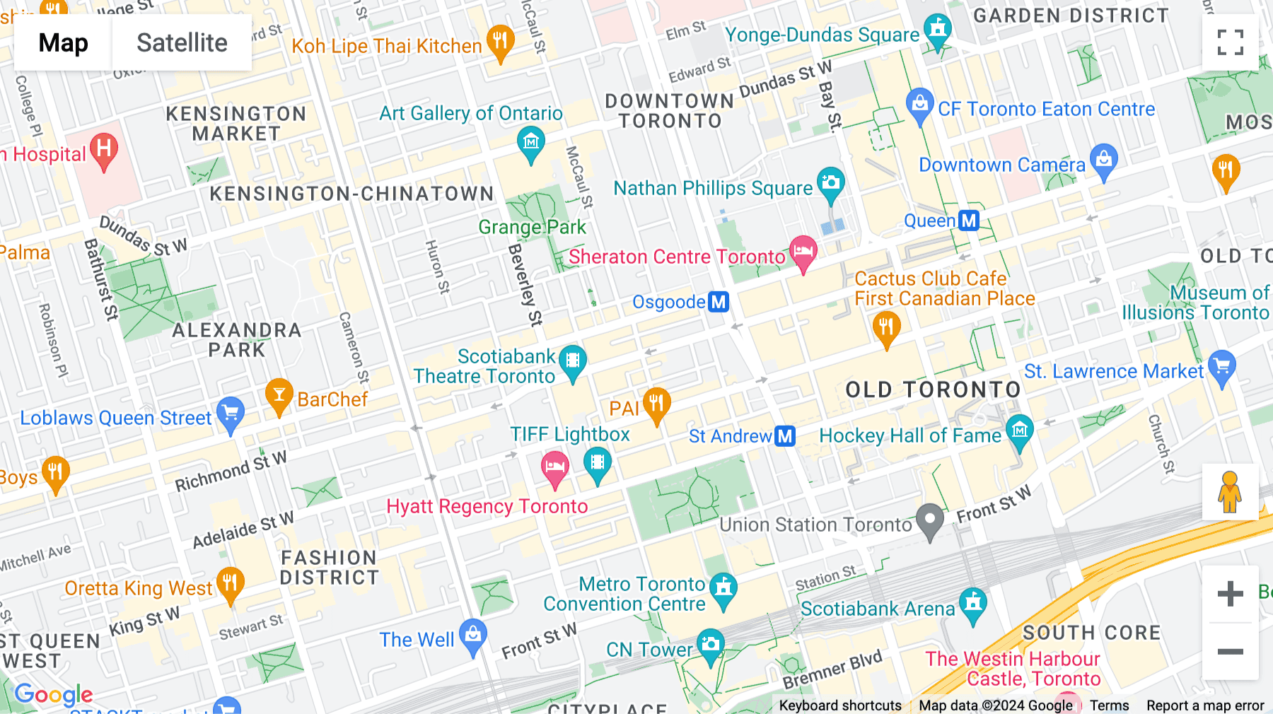 Click for interative map of 240 Richmond Street W, Toronto