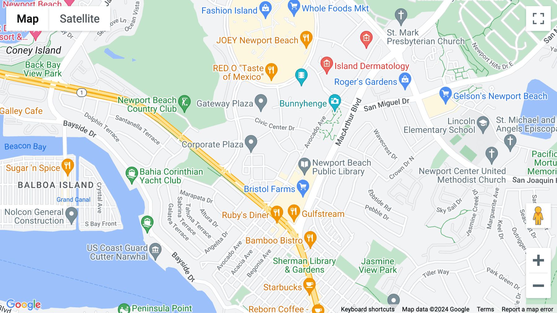 Click for interative map of (OC3) 23 Corporate Plaza Dr, Suite 150, Newport Beach