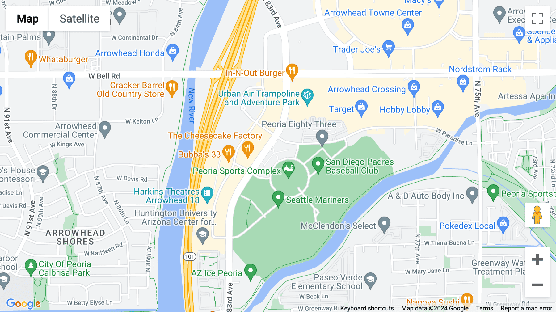 Click for interative map of 16165 North 83rd Avenue, Suite 200, Peoria Center at Arrowhead, Peoria (AZ)
