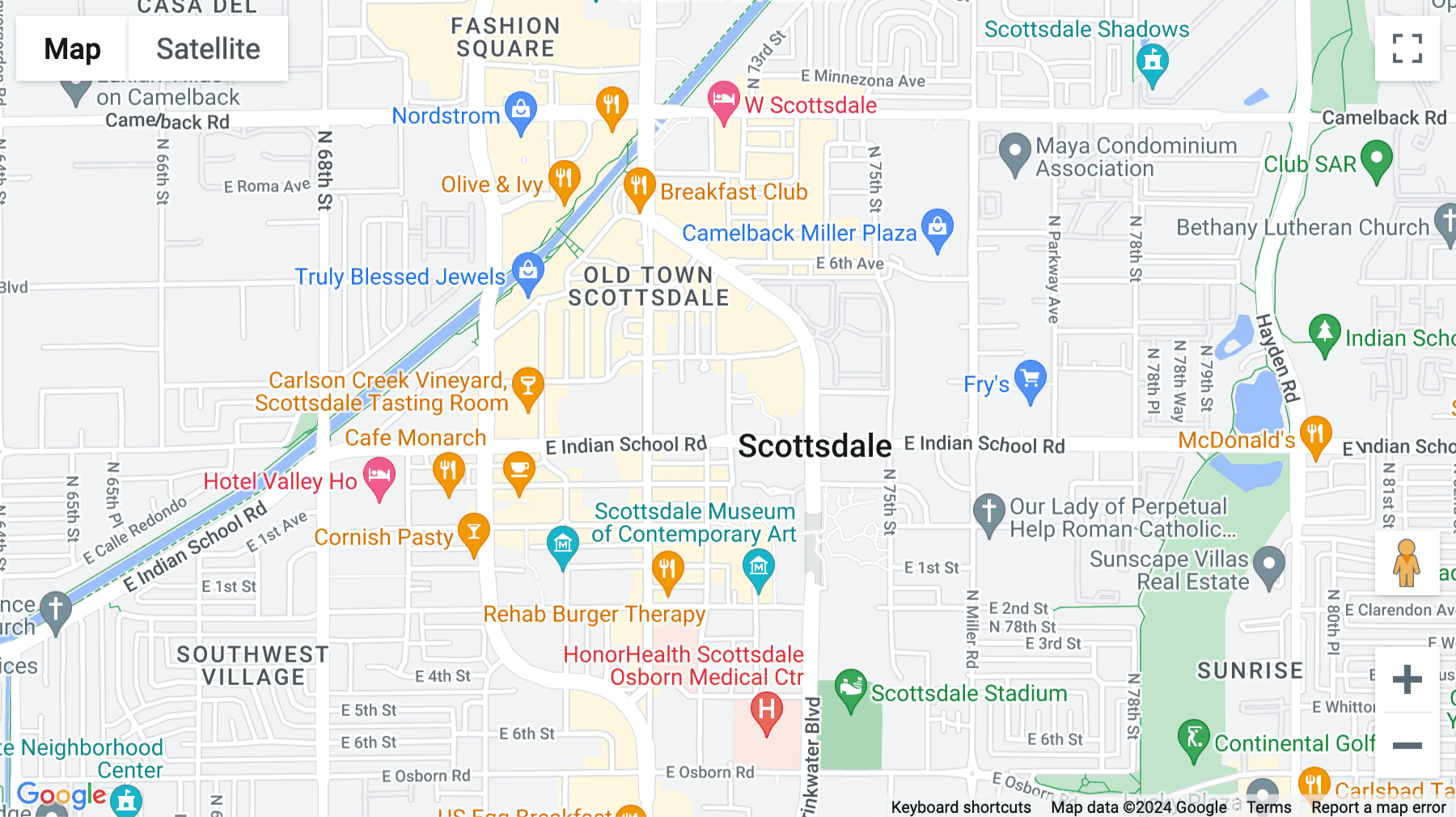 Click for interative map of 7272 East Indian School Road, Suite 540, Scottsdale