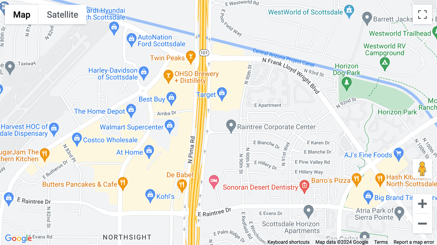 Click for interative map of 15333 North Pima Road, Suite 305, Raintree Corporate Center, Scottsdale