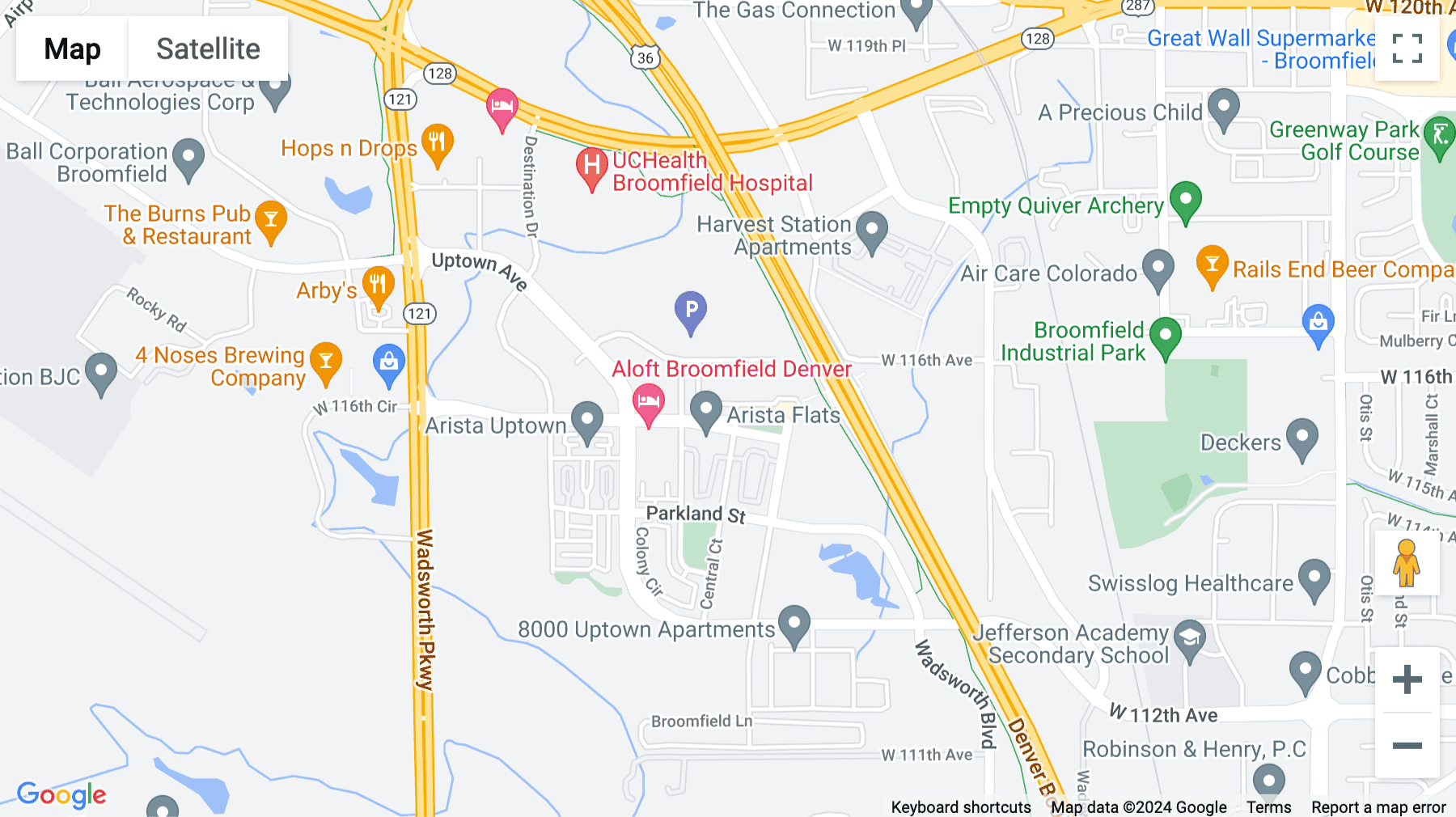 Click for interative map of 8181 Arista Place, Suites 100, 200 & 500, Broomfield