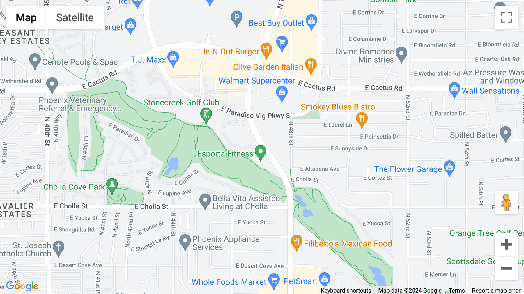 Click for interative map of 11811 N. Tatum Blvd, Paradise Valley Center, Phoenix