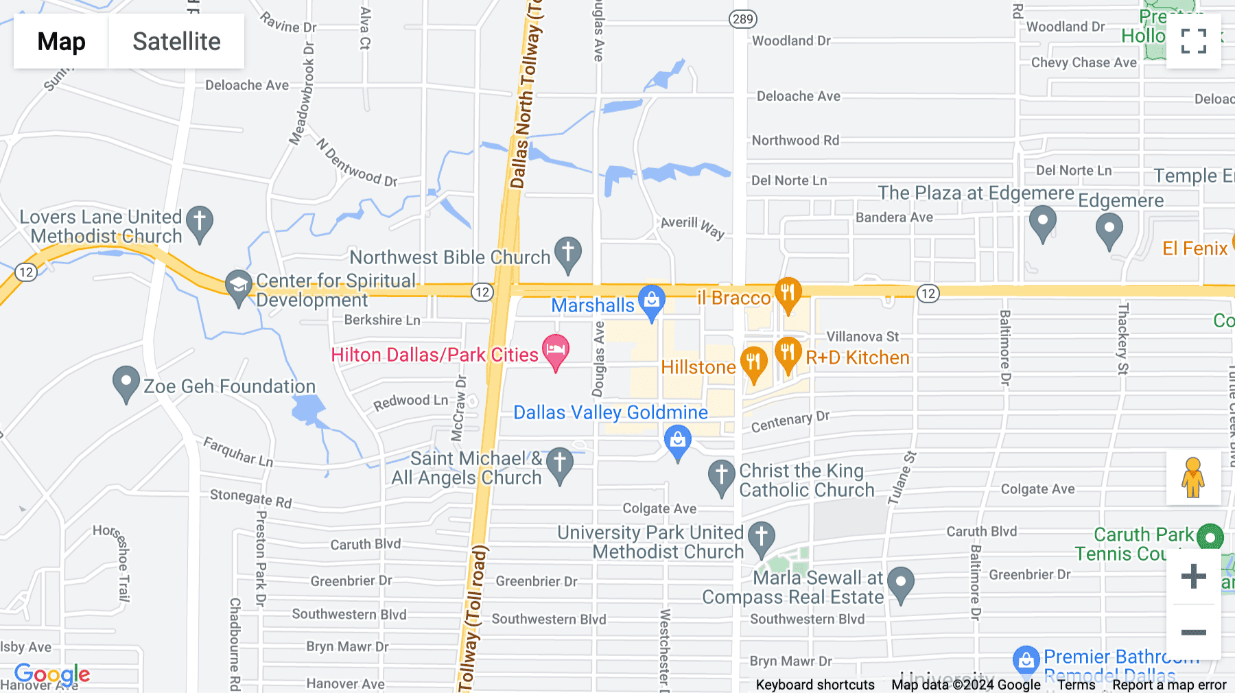 Click for interative map of 8300 Douglas Avenue, Suite 800, Dallas