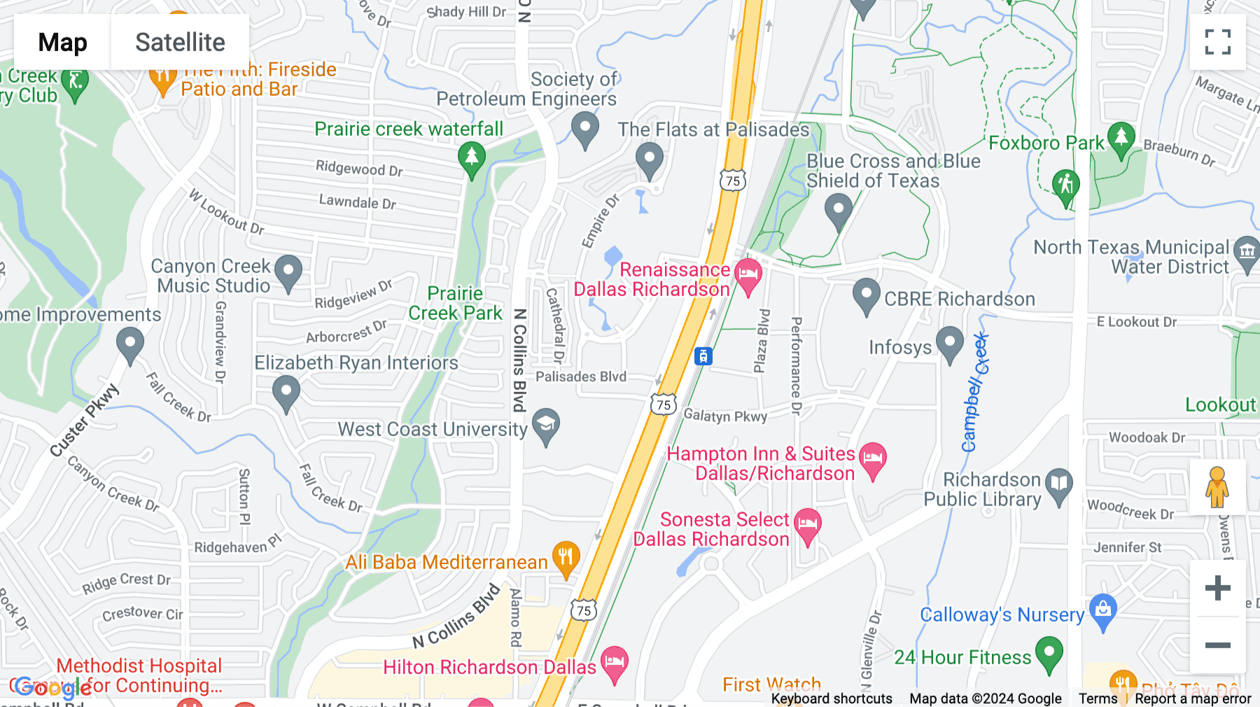 Click for interative map of 2425 North Central Expressway, Suite 700, Richardson