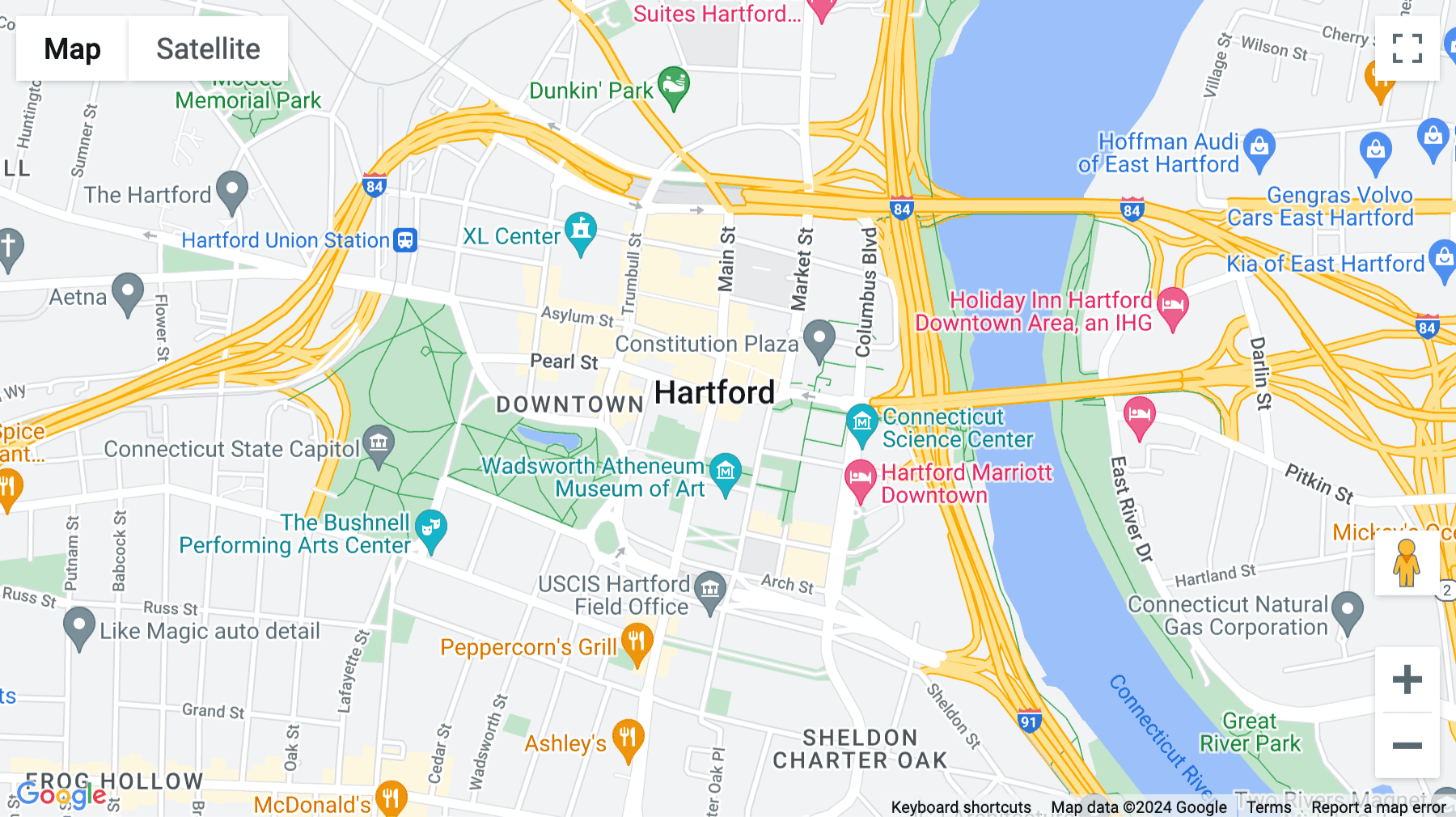 Click for interative map of 750 Main Street, Hartford
