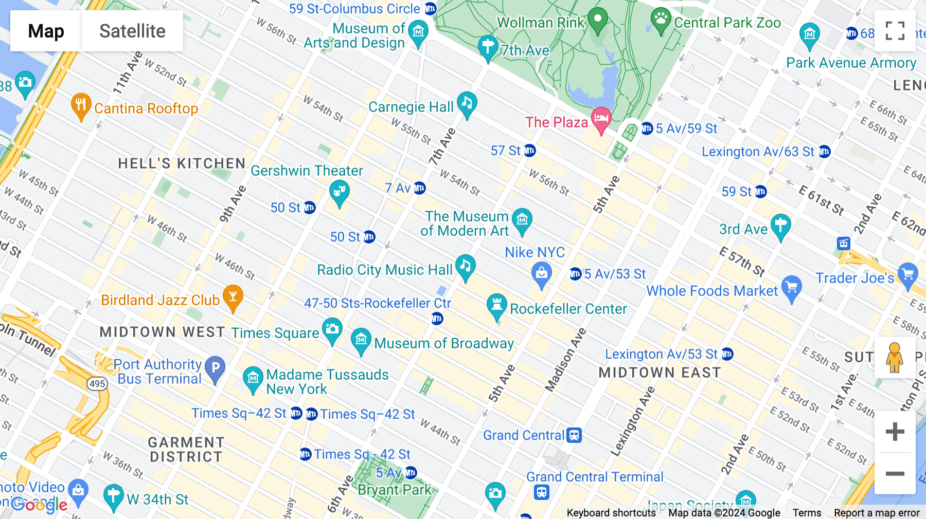 Click for interative map of 1270 6th Avenue, New York City