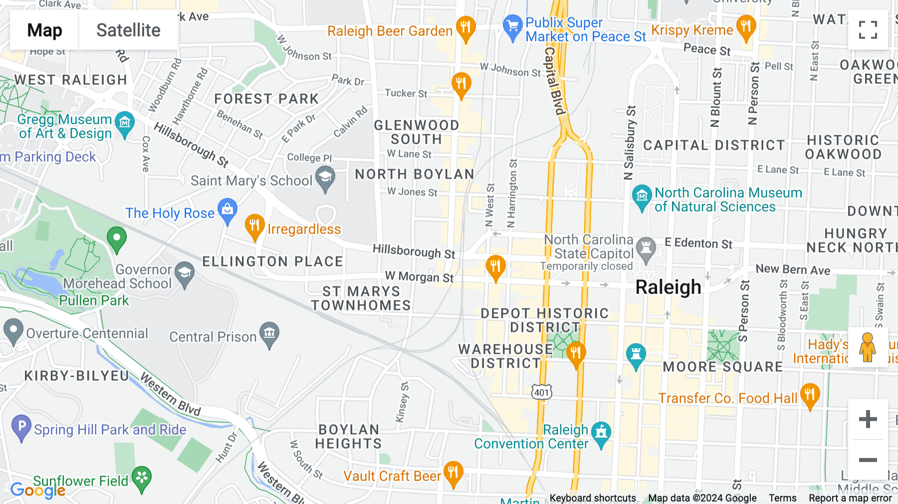 Click for interative map of One Glenwood, 1 Glenwood Avenue, Raleigh