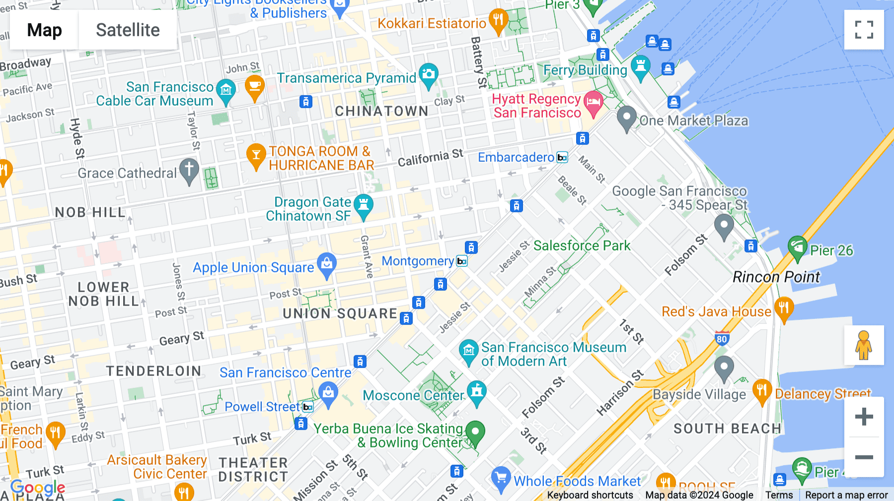 Click for interative map of Montgomery Station, 44 Montgomery Street, San Francisco