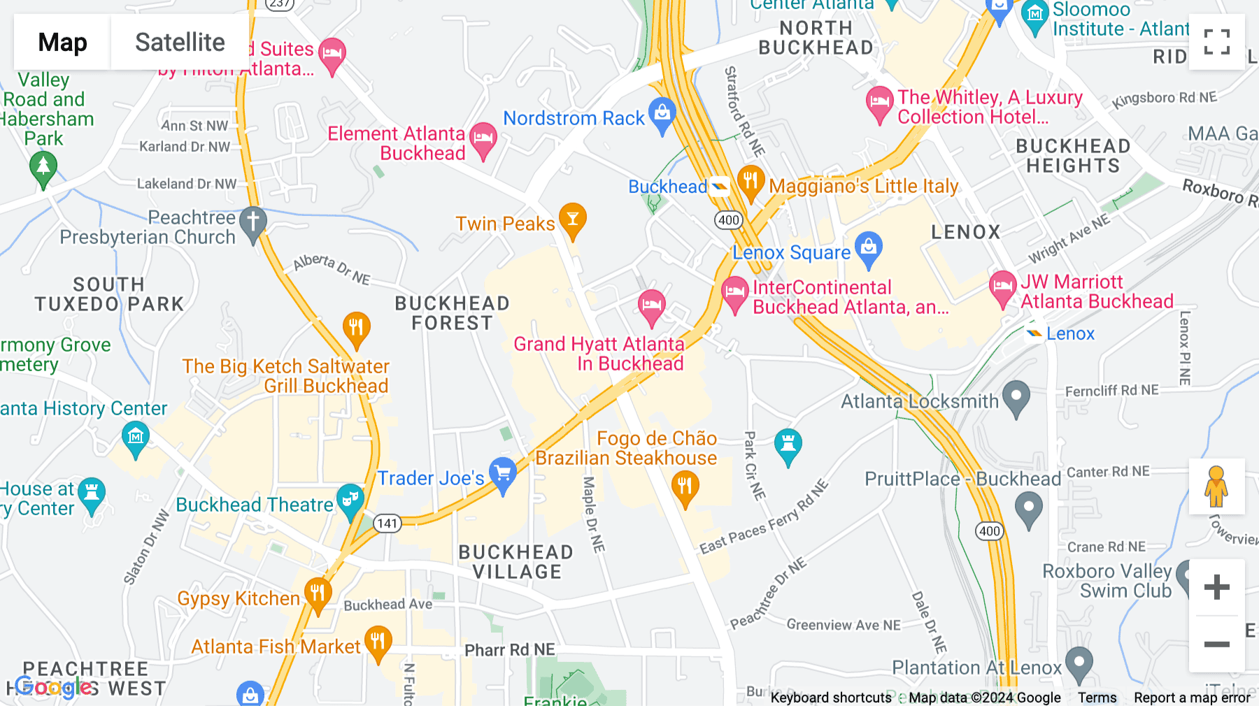 Click for interative map of 3280 Peachtree Road NE, Atlanta