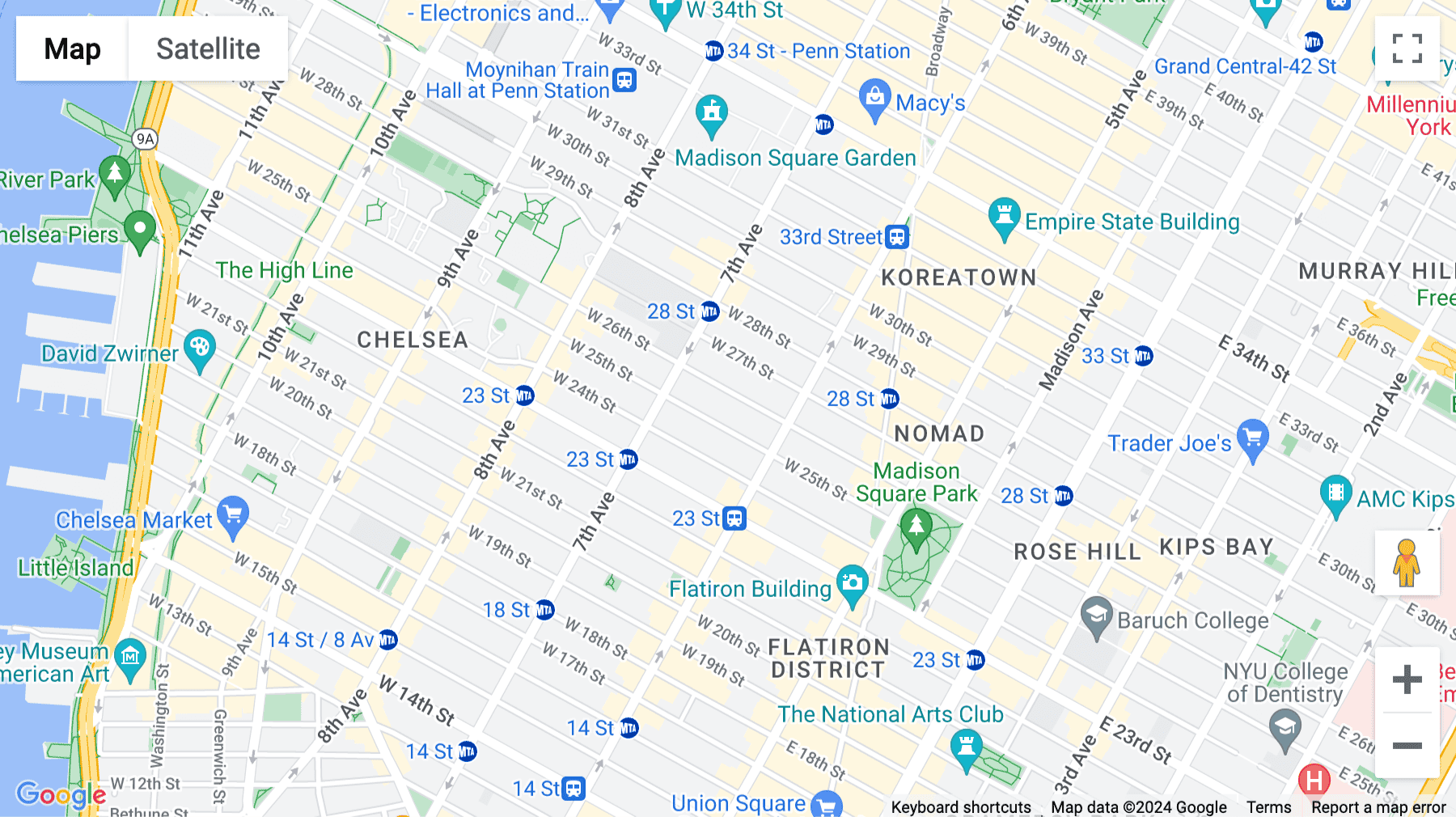 Click for interative map of 125 West 25th Street, New York City