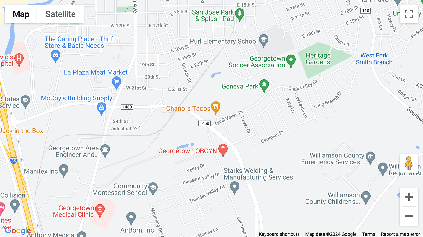 Click for interative map of 601 Quail Valley Drive, Georgetown