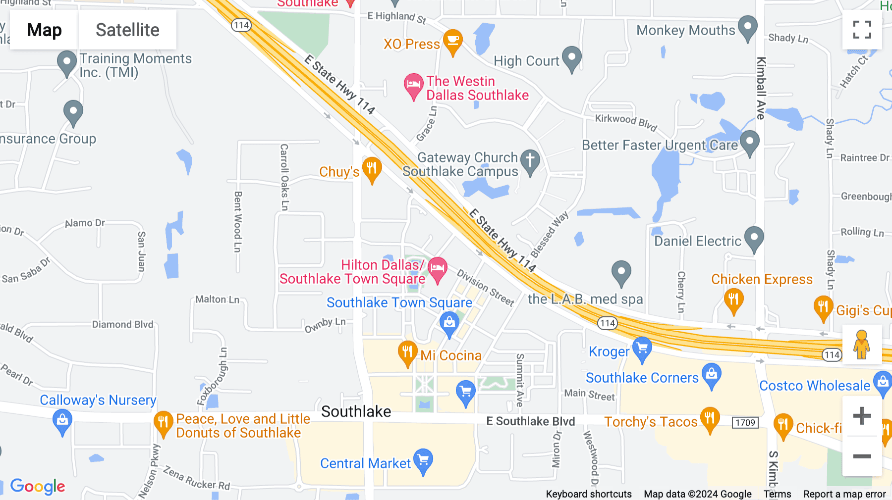 Click for interative map of 550 Reserve Street, Suite 150 & 250, Southlake