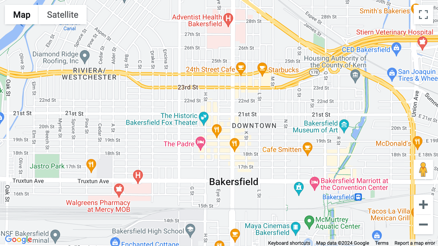 Click for interative map of 2005 Eye Street, Bakersfield