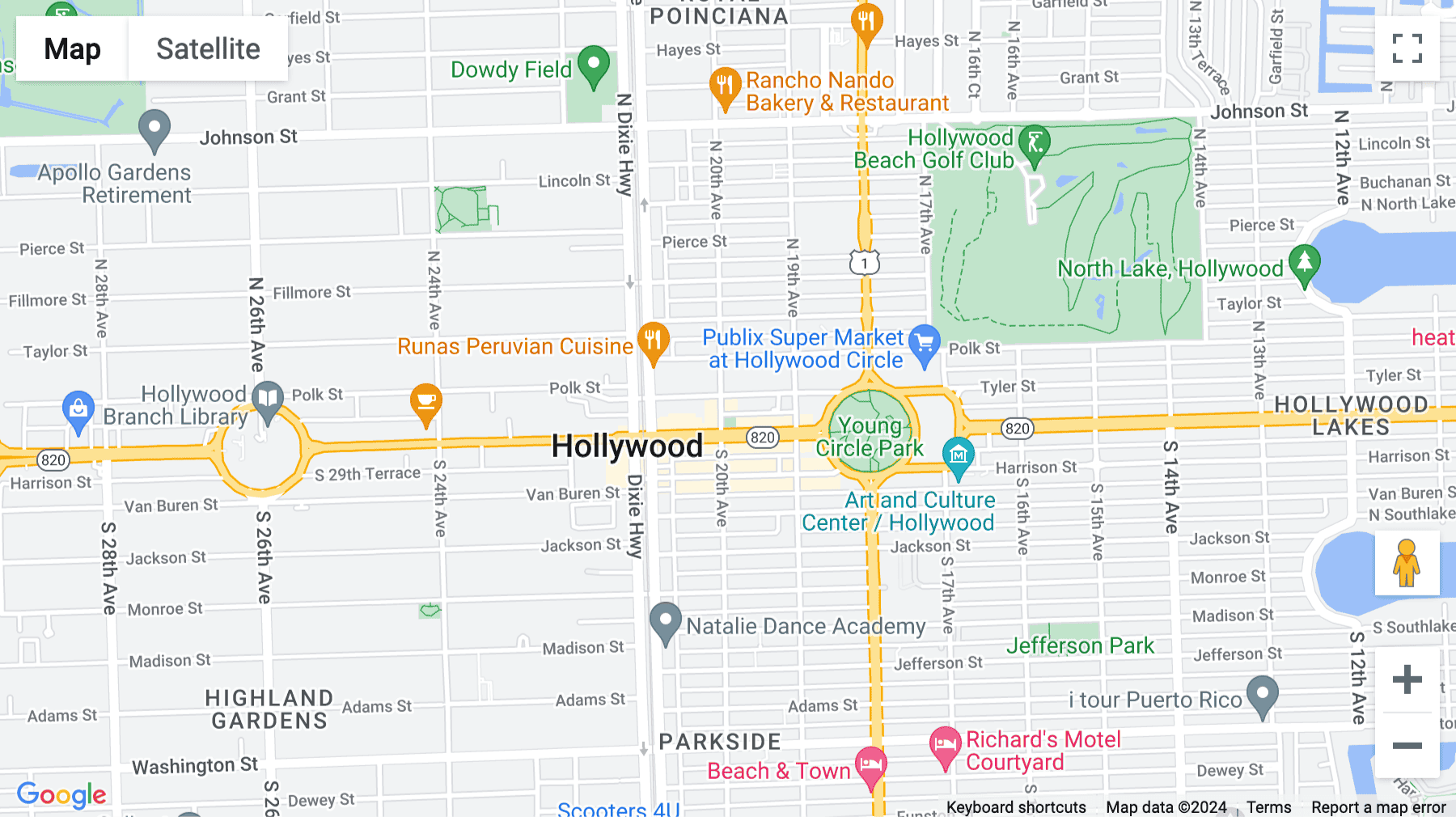 Click for interative map of 1946 Tyler Street, Hollywood (FL)