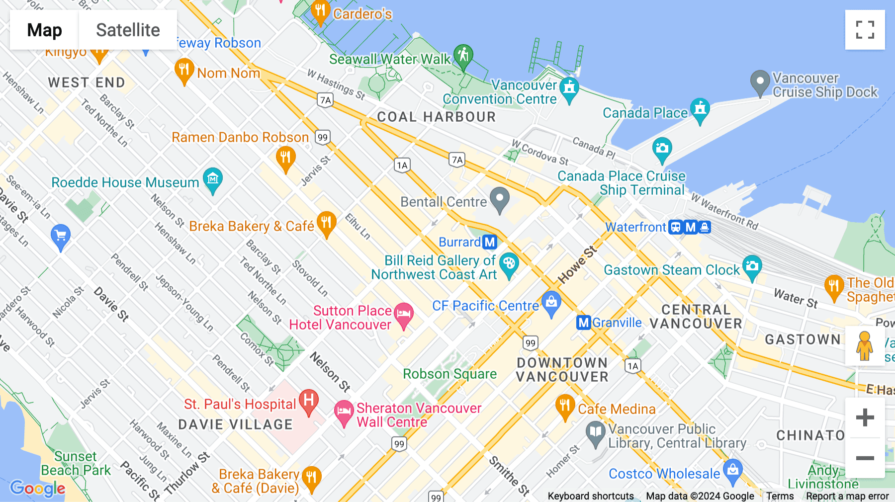 Click for interative map of 1055 West Georgia Street, Vancouver