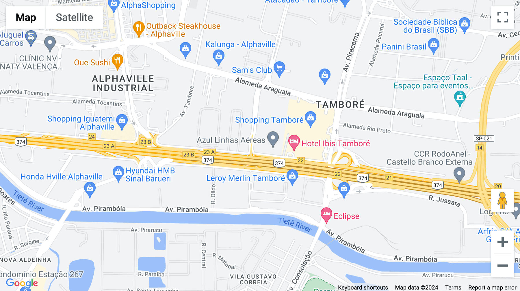 Click for interative map of 939, Marcos Penteado de Ulhoa Rodrigues Avenue, Jacaranda Building, Sao Paulo
