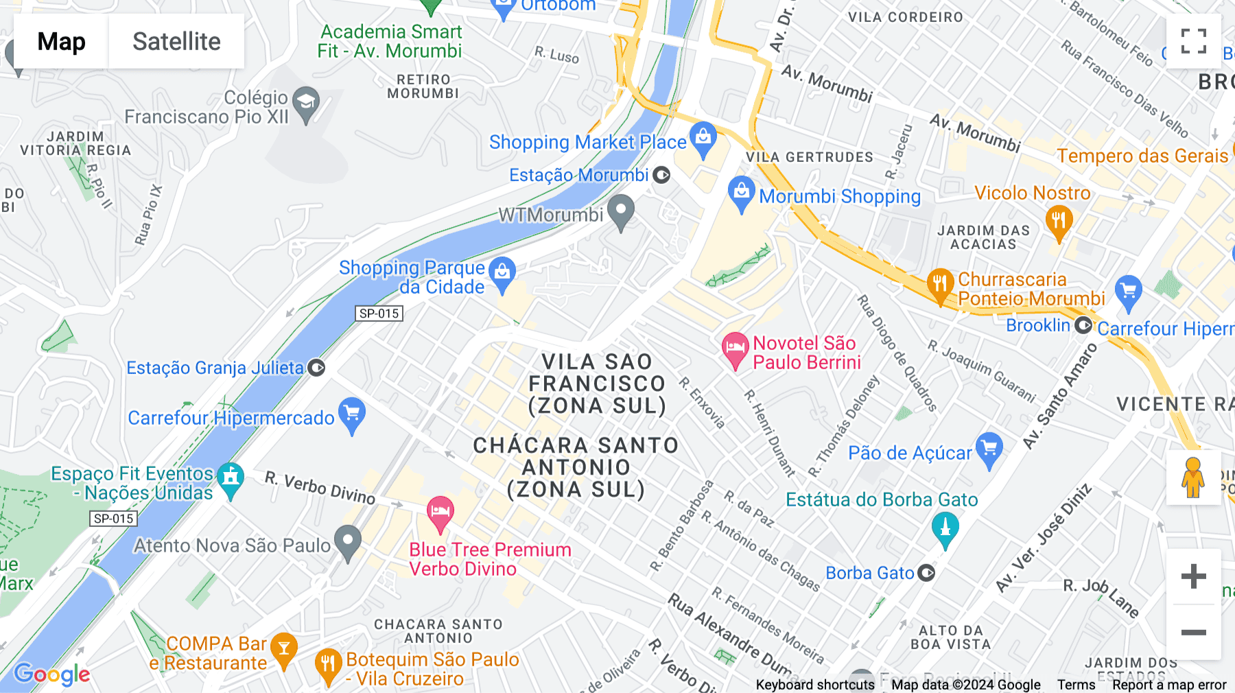 Click for interative map of 105 Tower B, Arquiteto Olavo Redig de Campos Street, Sao Paulo