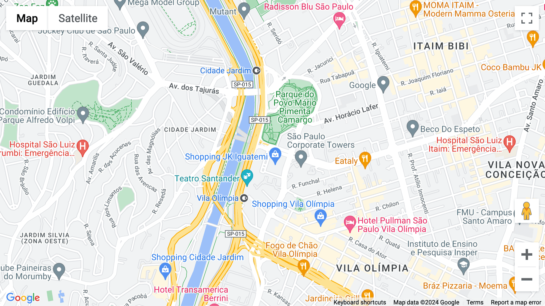 Click for interative map of Torre JK, Avenida Presidente Juscelino Kubitschek, 2041 Torre D, Sao Paulo