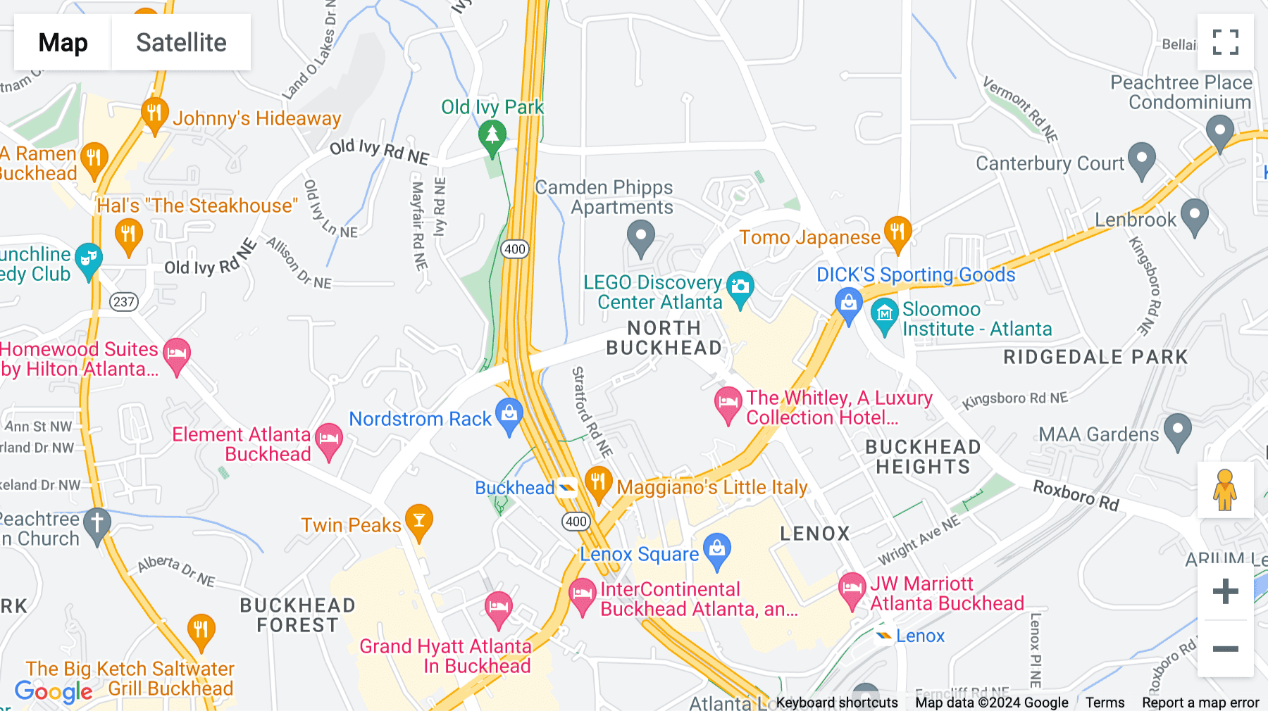 Click for interative map of 3500 Lenox Rd, Suite 1500, Atlanta