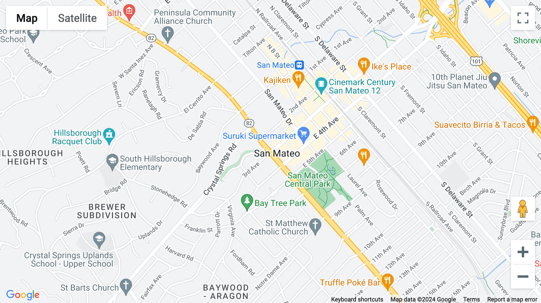 Click for interative map of 3 East Third Avenue, San Mateo, San Mateo
