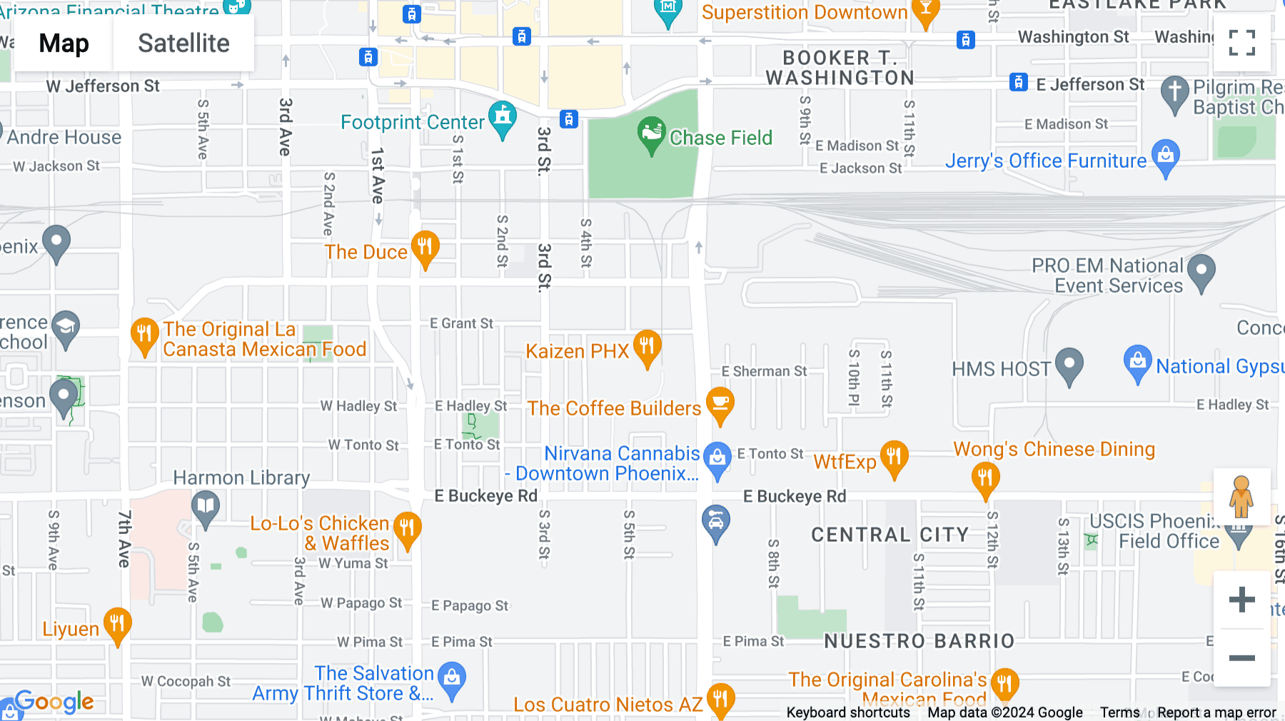 Click for interative map of 515 E Grant St, Phoenix, AZ, Phoenix