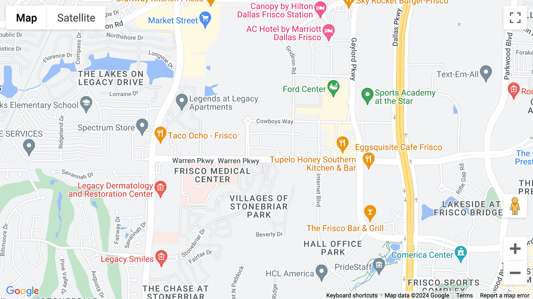 Click for interative map of 6160 Warren Parkway, Suite 100, Frisco (TX)