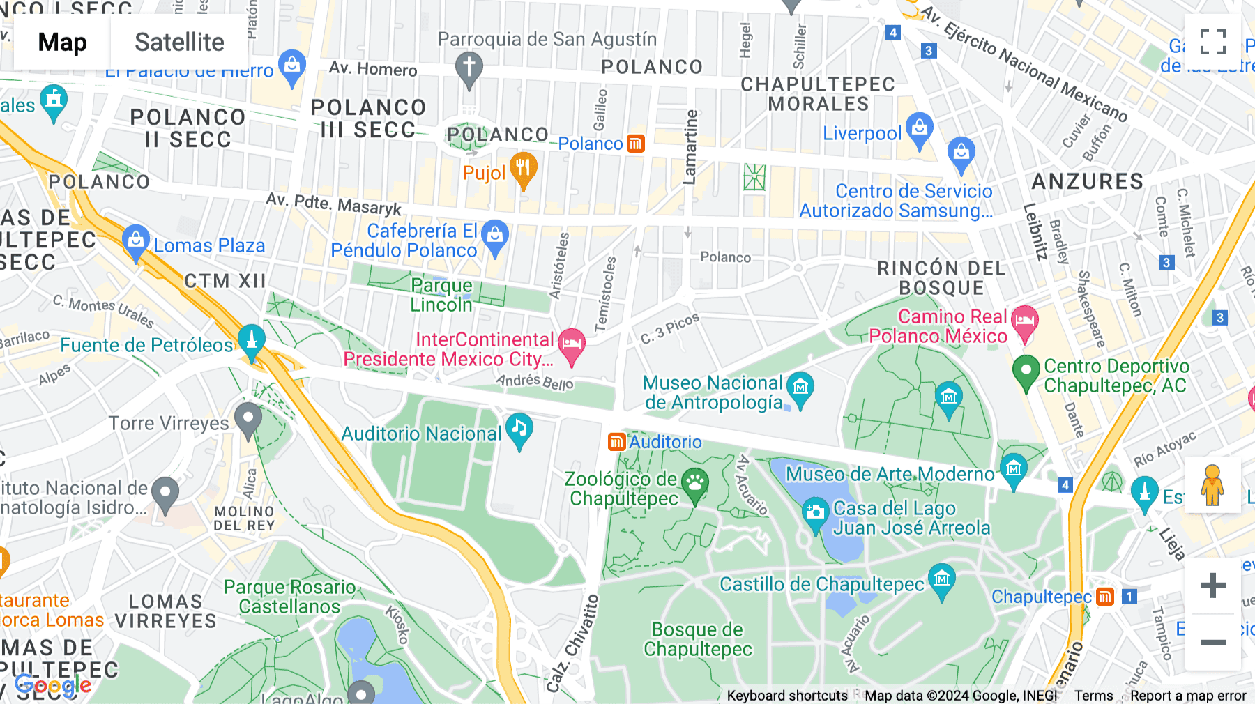 Click for interative map of Arquimedes 15, Col. Polanco V Sección, Del. Miguel Hidalgo, Mexico City