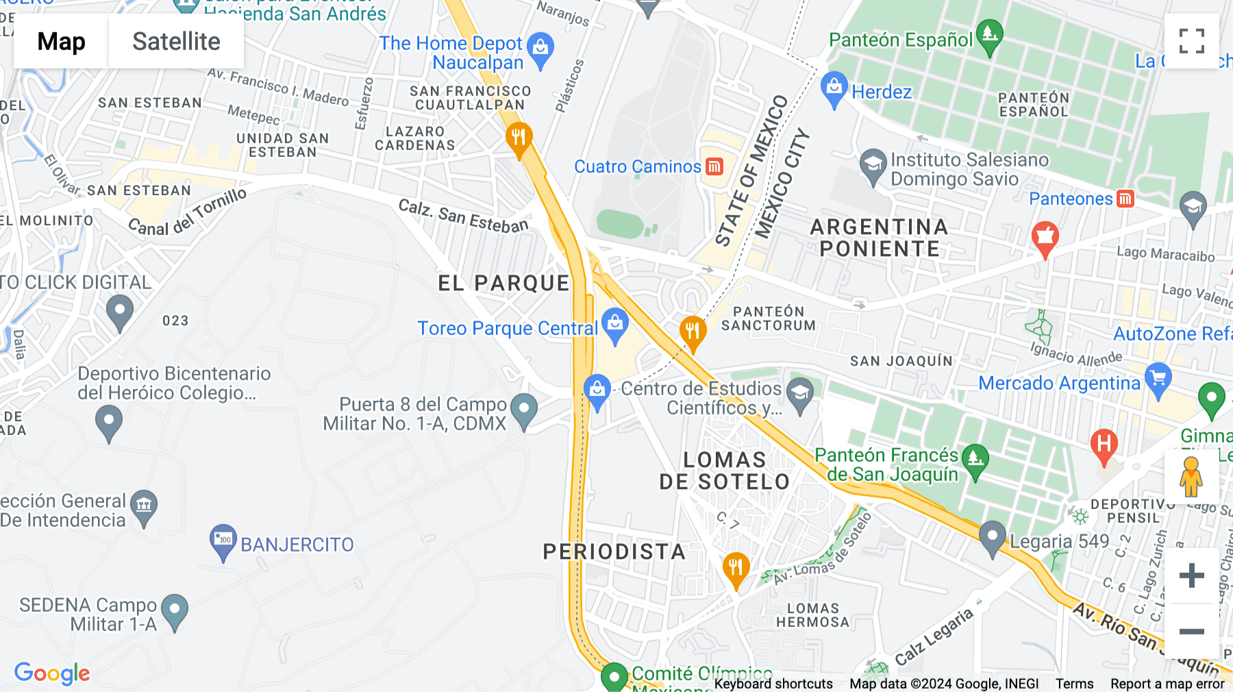 Click for interative map of Blvd. Manuel Ávila Camacho 5, Col. Lomas de Sotelo, Naucalpan de Juárez, Edo. De México, Mexico City