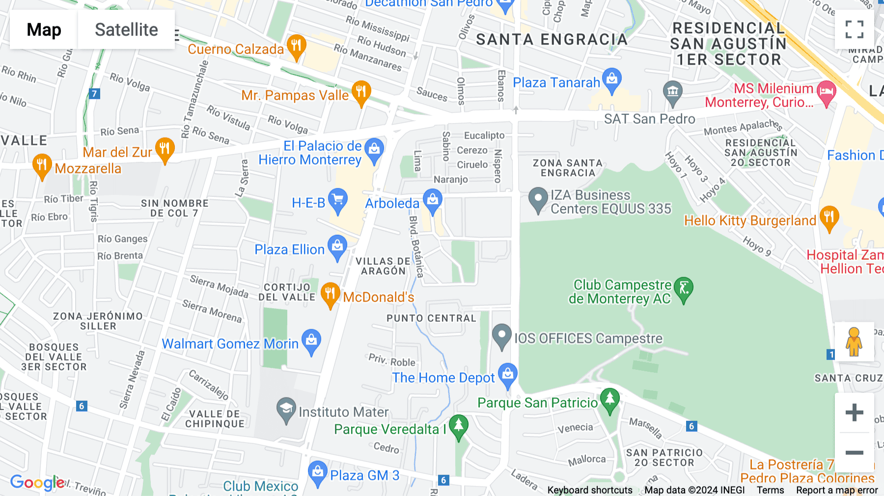 Click for interative map of Avenida Roble 660, Col. Valle del Campestre, San Pedro Garza Garcia, N.L., Monterrey