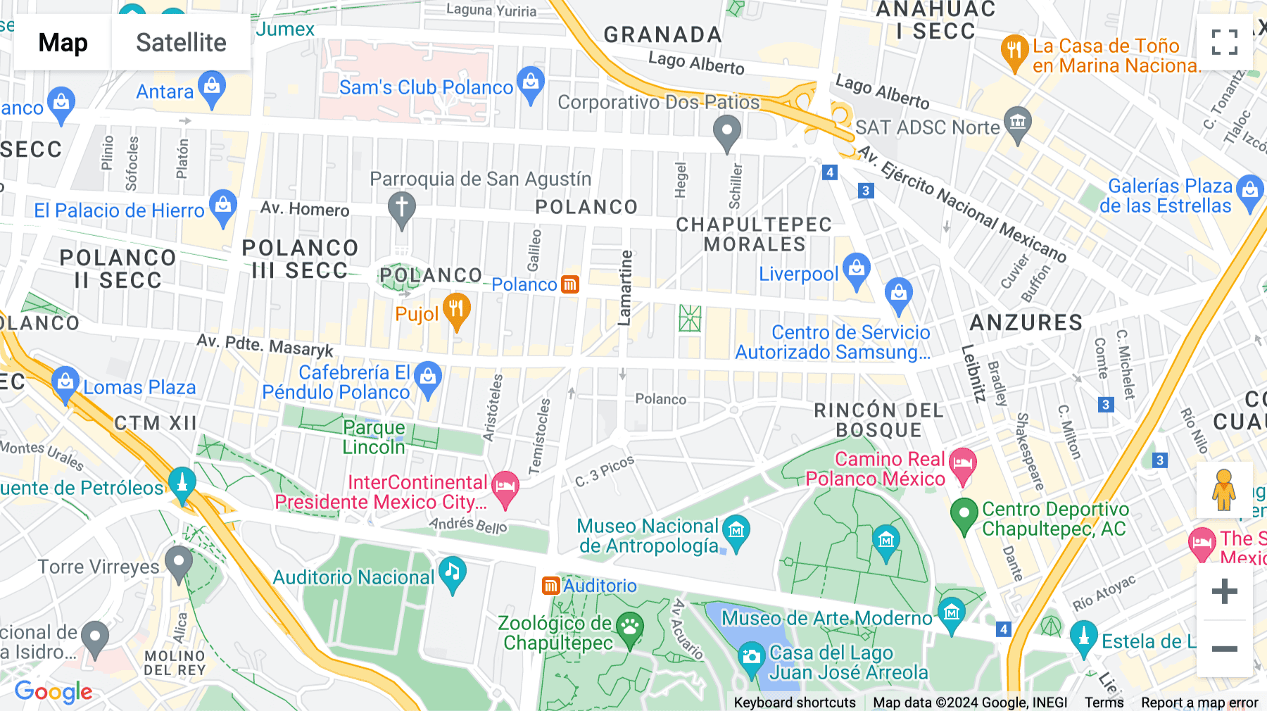 Click for interative map of Av. Pdte. Masaryk 191, Col. Polanco V Secc, Mexico City