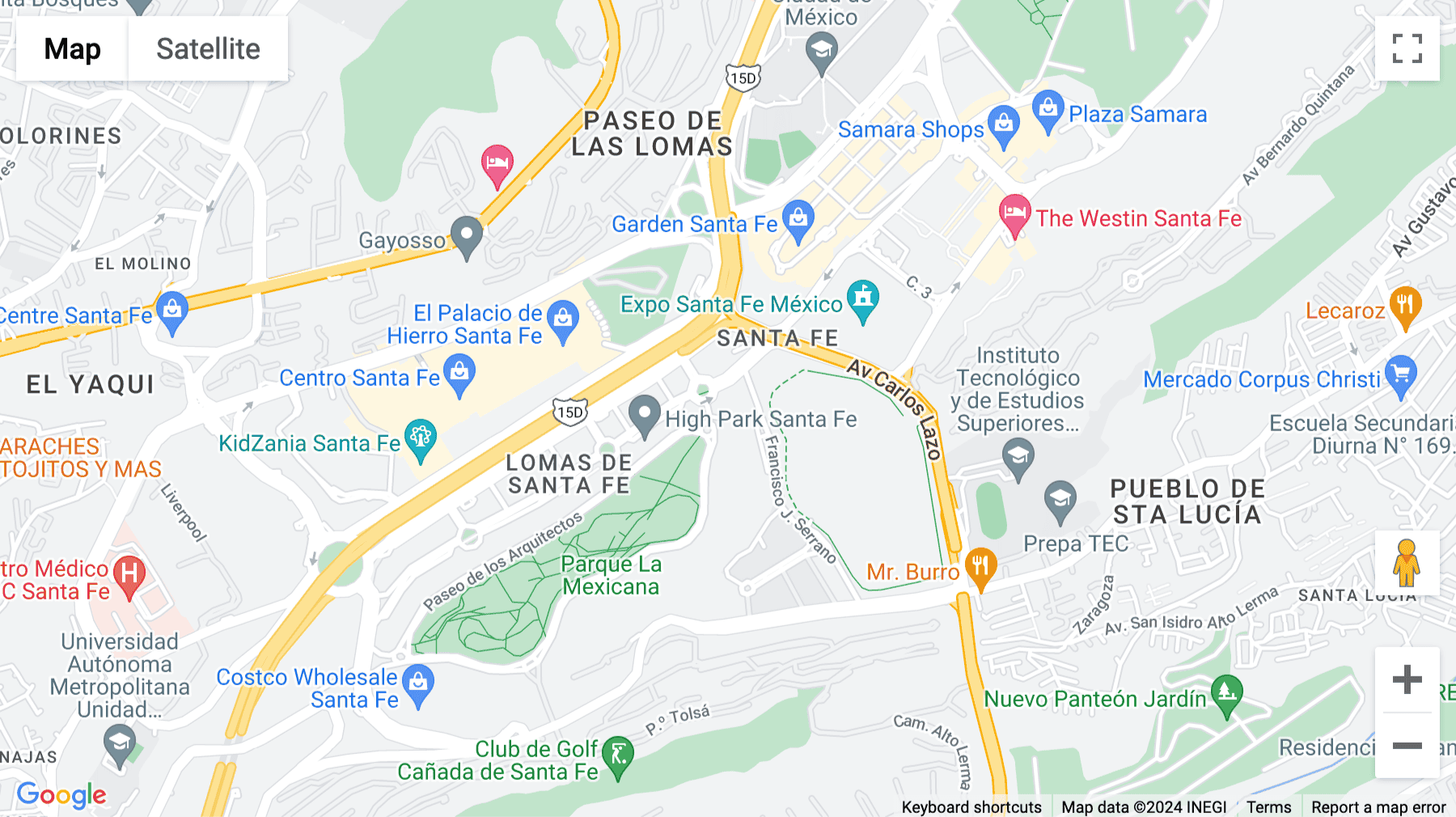 Click for interative map of Av. Santa Fe 428 Torre III Piso 15, Mexico City
