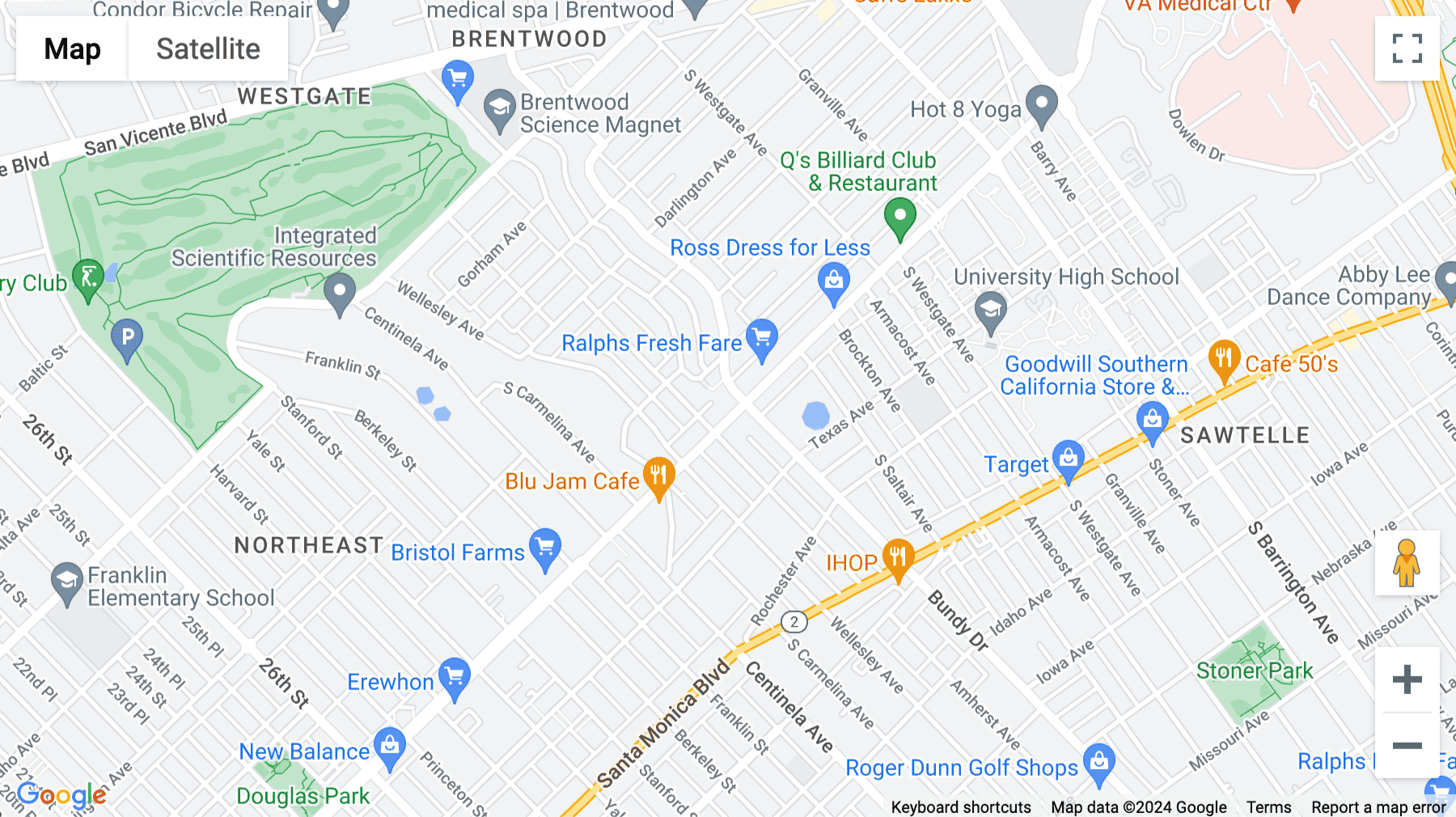 Click for interative map of 12121 Wilshire Blvd, Suite 810, Brentwood, Los Angeles