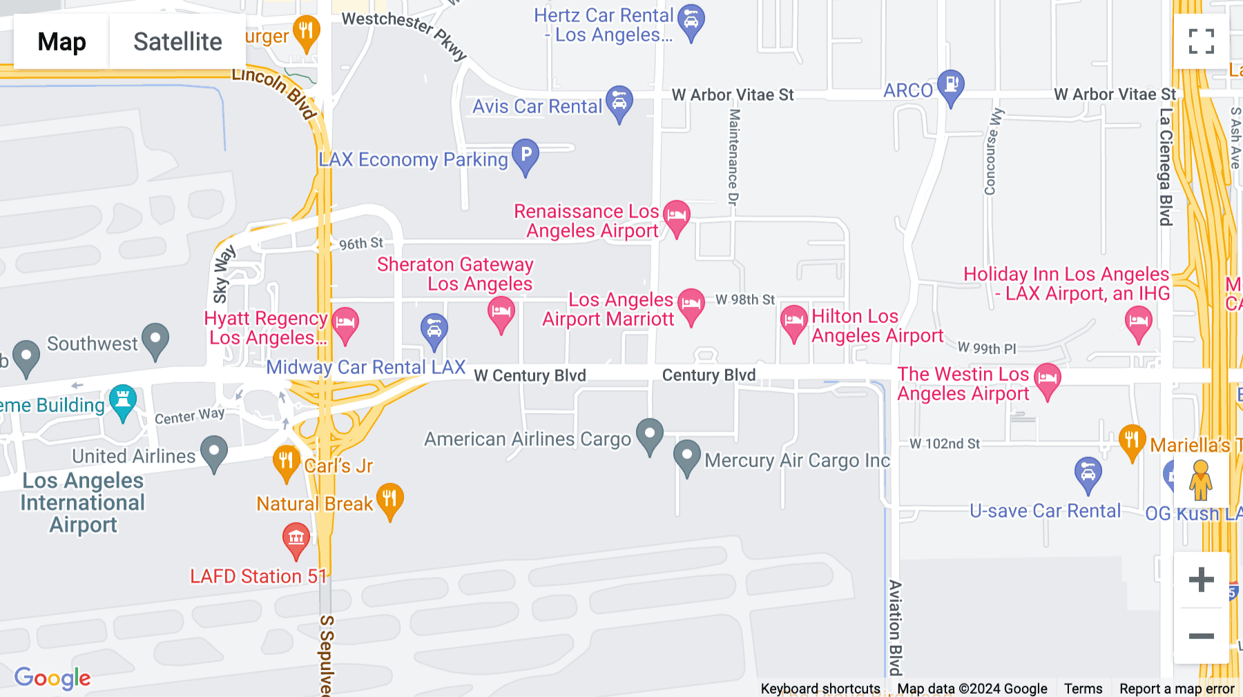 Click for interative map of 5901 W. Century Boulevard, Suite 750, Los Angeles