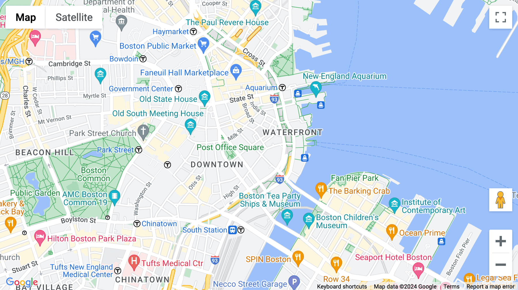 Click for interative map of 265 Franklin Street, Boston