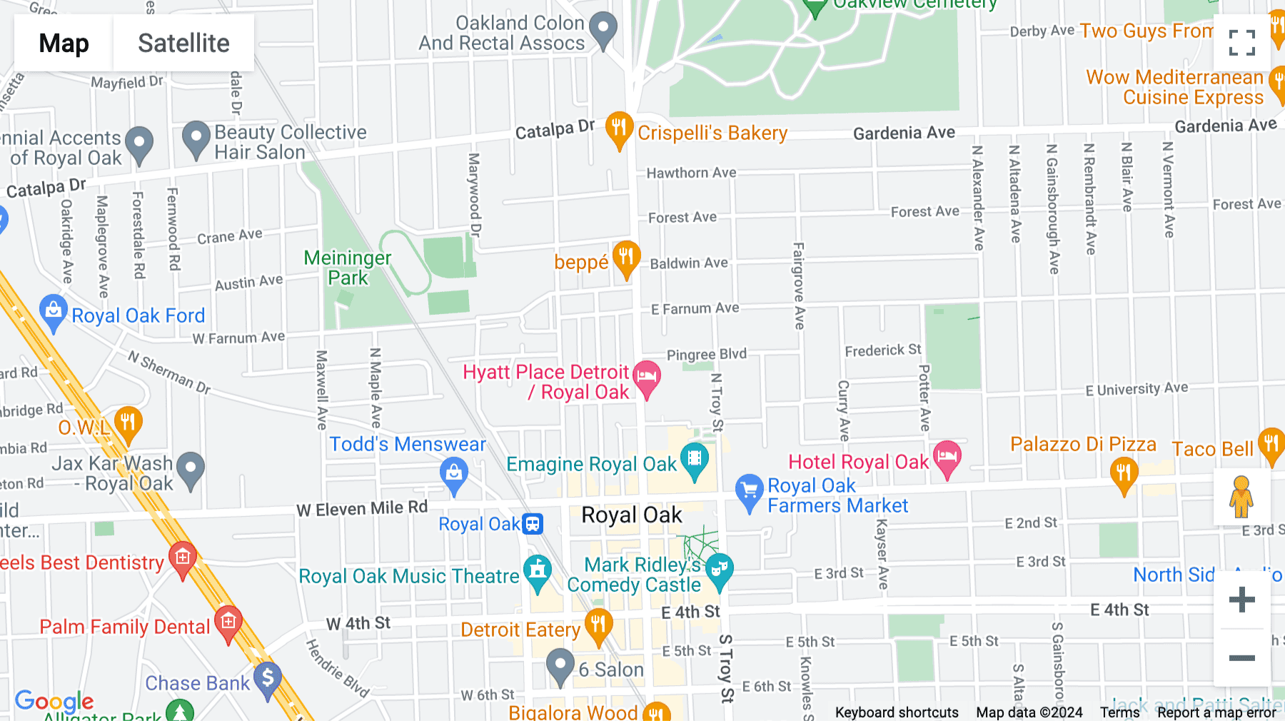 Click for interative map of 400 N. Main, 1st & 2nd Floors, Royal Oak