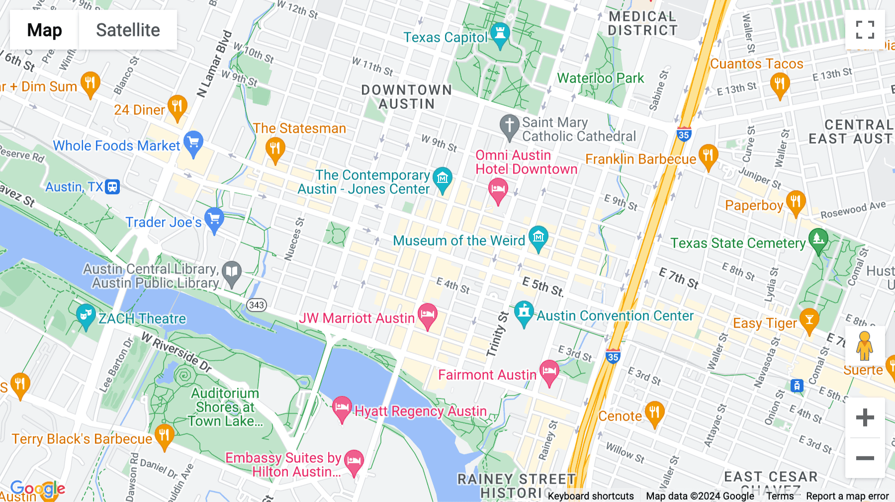 Click for interative map of 501 Congress Avenue, Suite G-150, Austin