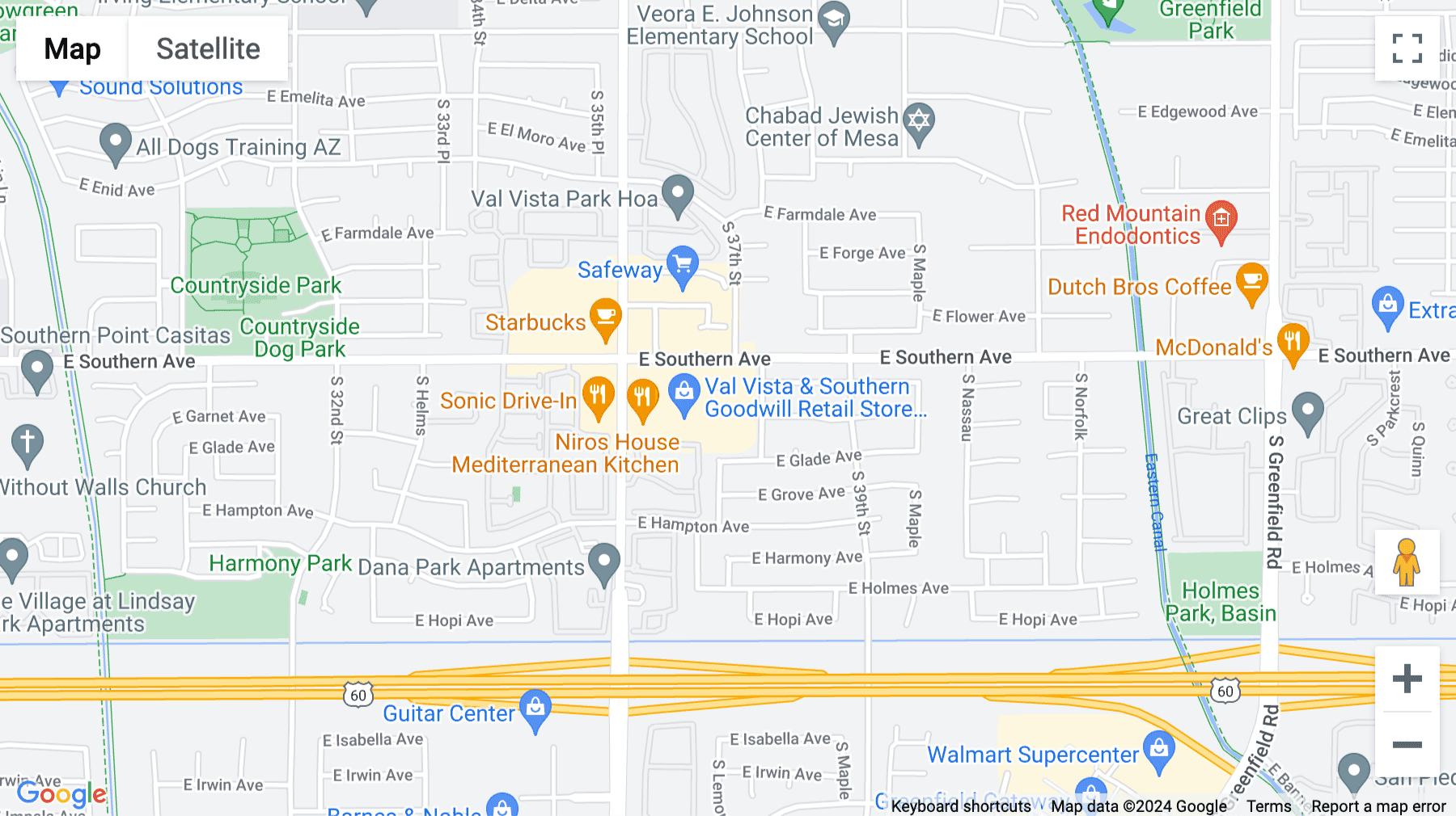 Click for interative map of 3707 E Southern Avenue, Floors 1 & 2, Mesa